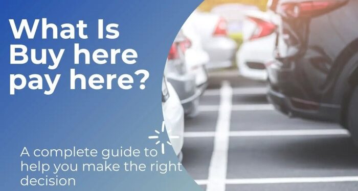 What Does Buy Here Pay Here Mean? |What is a buy here pay here car ...